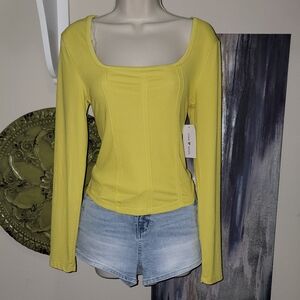Yellow Long Sleeve Top